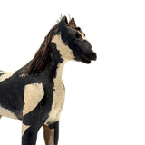 Fabulous Old Carved, Painted Folk Art Horse with Bristle Mane and Tail