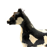 Fabulous Old Carved, Painted Folk Art Horse with Bristle Mane and Tail