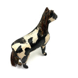 Fabulous Old Carved, Painted Folk Art Horse with Bristle Mane and Tail