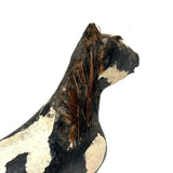 Fabulous Old Carved, Painted Folk Art Horse with Bristle Mane and Tail
