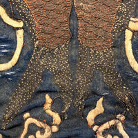 Incredibly Fine Antique Chinese Embroidery on Silk with Koi Lanterns in Gold Metallic Thread