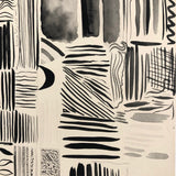Four and a Half Coats! Vintage Inkwash Drawing on Card with Another on Reverse