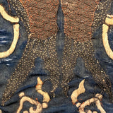 Incredibly Fine Antique Chinese Embroidery on Silk with Koi Lanterns in Gold Metallic Thread