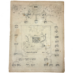 Amazing c. Early-Mid 19th Century Biblical Geneology, Adam and Eve to Jesus, with Charming Drawings