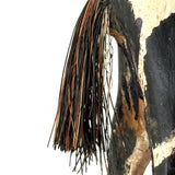Fabulous Old Carved, Painted Folk Art Horse with Bristle Mane and Tail