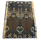 Incredibly Fine Antique Chinese Embroidery on Silk with Koi Lanterns in Gold Metallic Thread