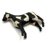 Fabulous Old Carved, Painted Folk Art Horse with Bristle Mane and Tail