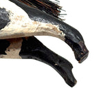 Fabulous Old Carved, Painted Folk Art Horse with Bristle Mane and Tail