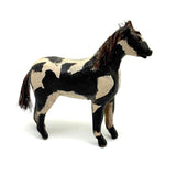 Fabulous Old Carved, Painted Folk Art Horse with Bristle Mane and Tail