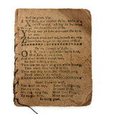 18th Century Hand-stitched Partial Child's Catechism with Woodcut Illustrations