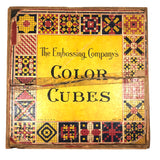Beautiful Early Set of 81 Color Cubes in Original Box with Custom Lid