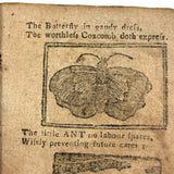 18th Century Hand-stitched Partial Child's Catechism with Woodcut Illustrations