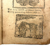 18th Century Hand-stitched Partial Child's Catechism with Woodcut Illustrations