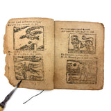 18th Century Hand-stitched Partial Child's Catechism with Woodcut Illustrations