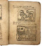 18th Century Hand-stitched Partial Child's Catechism with Woodcut Illustrations