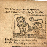 18th Century Hand-stitched Partial Child's Catechism with Woodcut Illustrations