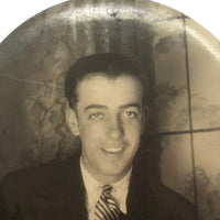 Heyyyy There....Old Pocket Mirror with Endearing Photo Portrait