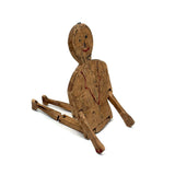 Smiling Old Wooden Man with Dainty Jointed Arms and Legs