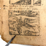 18th Century Hand-stitched Partial Child's Catechism with Woodcut Illustrations