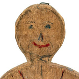 Smiling Old Wooden Man with Dainty Jointed Arms and Legs