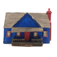 Charming Double Entry Bright Blue Scratch Made Cardboard House