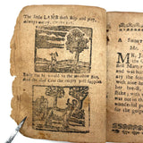 18th Century Hand-stitched Partial Child's Catechism with Woodcut Illustrations