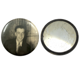 Heyyyy There....Old Pocket Mirror with Endearing Photo Portrait