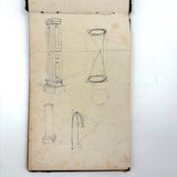 19th Century Presumed Grand Tour Sketchbook with Charming Drawings of Tombs and Ruins and More