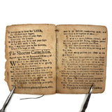 18th Century Hand-stitched Partial Child's Catechism with Woodcut Illustrations