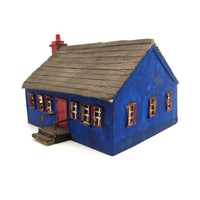 Charming Double Entry Bright Blue Scratch Made Cardboard House