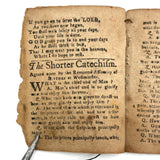 18th Century Hand-stitched Partial Child's Catechism with Woodcut Illustrations