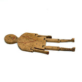 Smiling Old Wooden Man with Dainty Jointed Arms and Legs