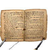 18th Century Hand-stitched Partial Child's Catechism with Woodcut Illustrations