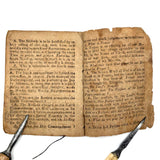 18th Century Hand-stitched Partial Child's Catechism with Woodcut Illustrations