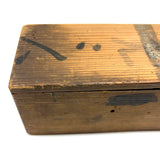 Antique Japanese Wooden Scroll Box