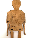 Smiling Old Wooden Man with Dainty Jointed Arms and Legs