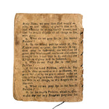 18th Century Hand-stitched Partial Child's Catechism with Woodcut Illustrations