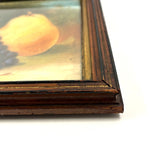 Fruits as Protagonists, Pear and Grapes In Landscape, 19th Century Pastel in Original Frame