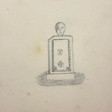 19th Century Presumed Grand Tour Sketchbook with Charming Drawings of Tombs and Ruins and More