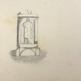19th Century Presumed Grand Tour Sketchbook with Charming Drawings of Tombs and Ruins and More