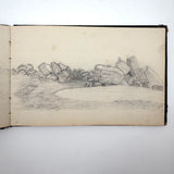 19th Century Presumed Grand Tour Sketchbook with Charming Drawings of Tombs and Ruins and More