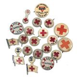 Lovely Old Red Cross Pin (and Patch) Lot