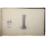 19th Century Presumed Grand Tour Sketchbook with Charming Drawings of Tombs and Ruins and More