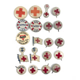 Lovely Old Red Cross Pin (and Patch) Lot