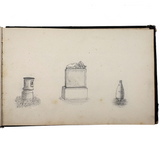 19th Century Presumed Grand Tour Sketchbook with Charming Drawings of Tombs and Ruins and More