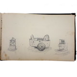 19th Century Presumed Grand Tour Sketchbook with Charming Drawings of Tombs and Ruins and More