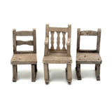 Three Wonky Little Old Chairs