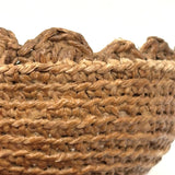 Sweetest Ever, Very Folky Small Sailor Made Macrame Basket with Scalloped Lip