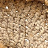 Sweetest Ever, Very Folky Small Sailor Made Macrame Basket with Scalloped Lip