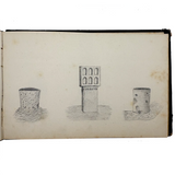 19th Century Presumed Grand Tour Sketchbook with Charming Drawings of Tombs and Ruins and More